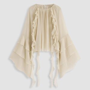 Cider Cream Ruffle Blouse